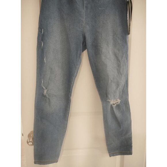 REWASH Juniors' Real Curve High-Rise Distress Leggings 9 - Picture 7 of 7